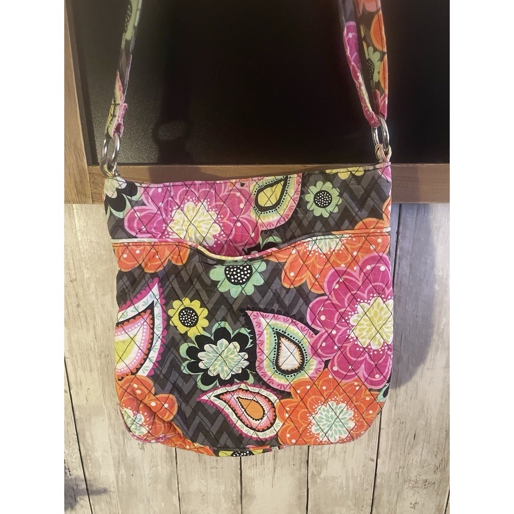 Vera Bradley Flower Shower Hipster Crossbody Bag Purse great shape - Picture 7 of 9